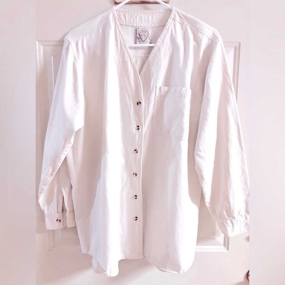 Natural Cotton V-Neck